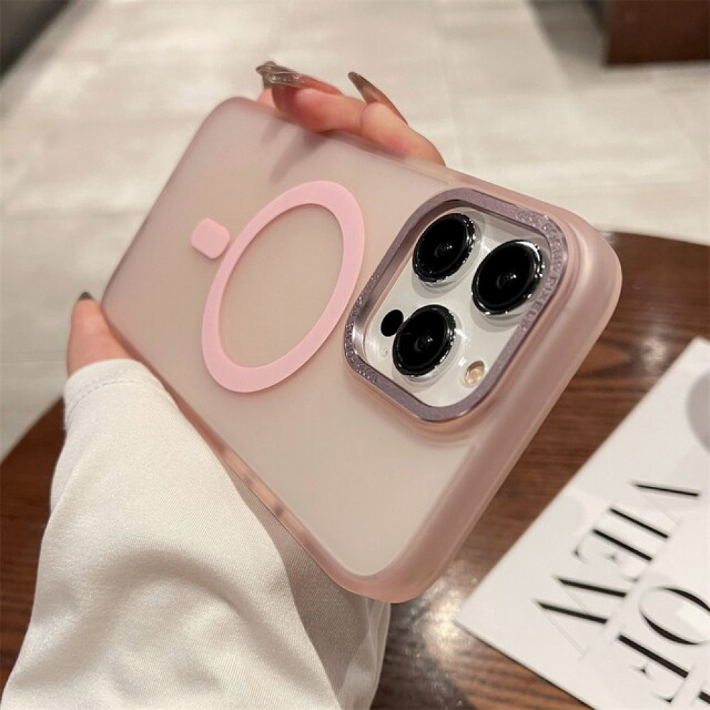 Protective Camera Matte Clear Case With MagSafe iPhone 11 — Pink