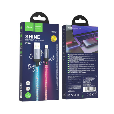Купить Кабель Lightning 2.4A (1m) Hoco U112 Ц-000080586 - KMT5