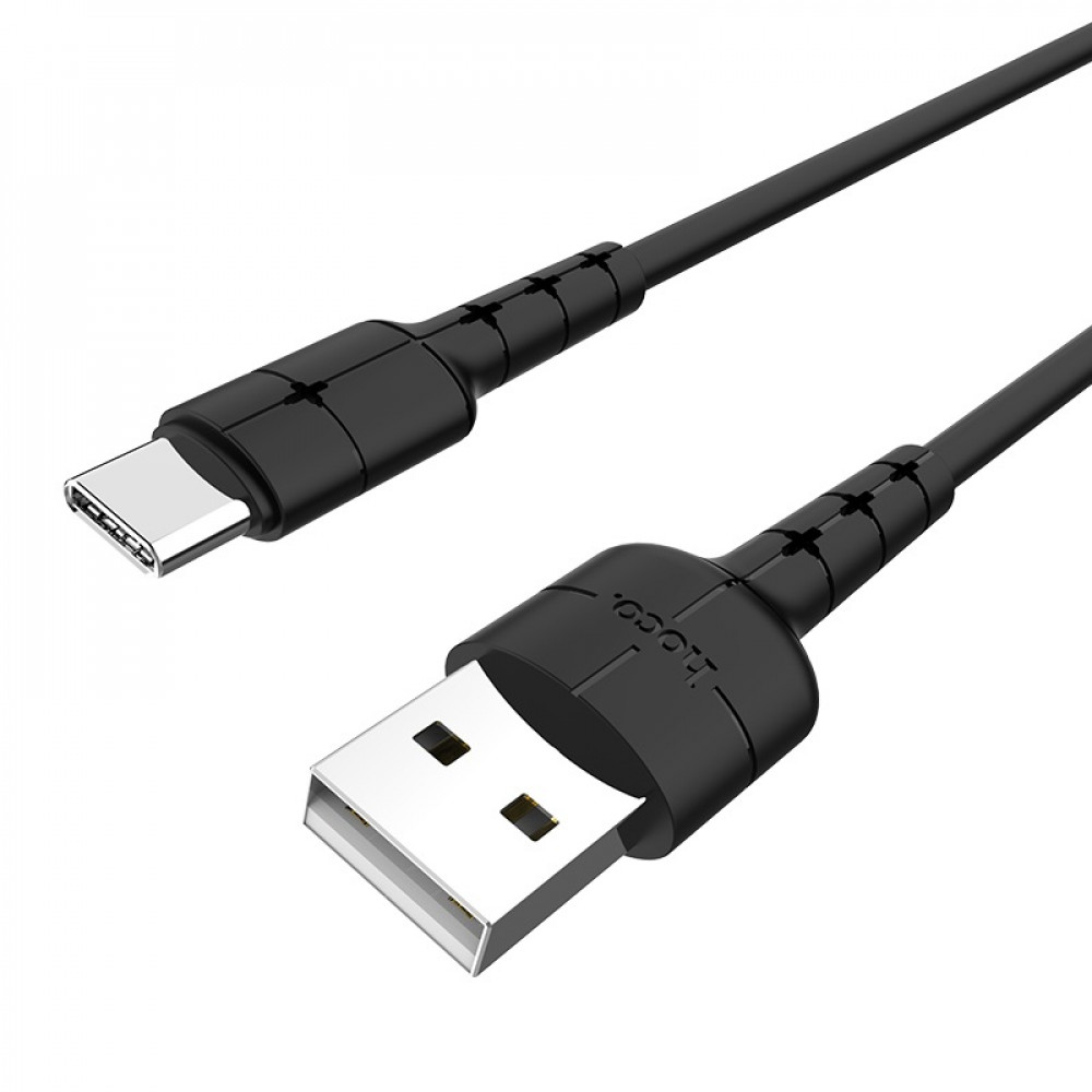 Кабель USB C 2A (1.2m) — Hoco X30 — Black
