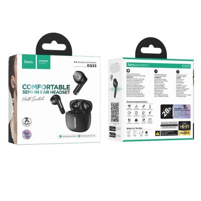 Купить Bluetooth гарнітура TWS Hoco EQ33 &mdash; Black Ц-000082719 - KMT5