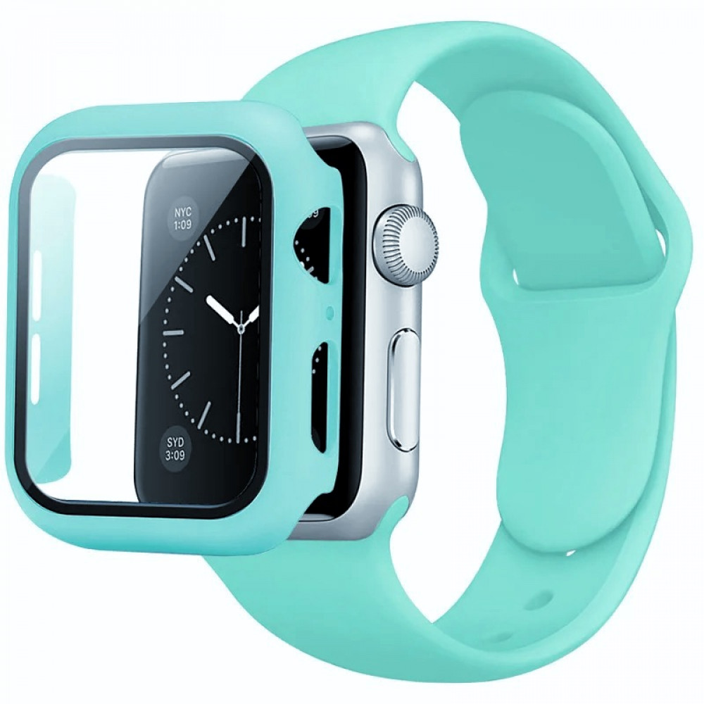 Ремінець Silicon & Glass Apple Watch 41 mm — Ice Blue