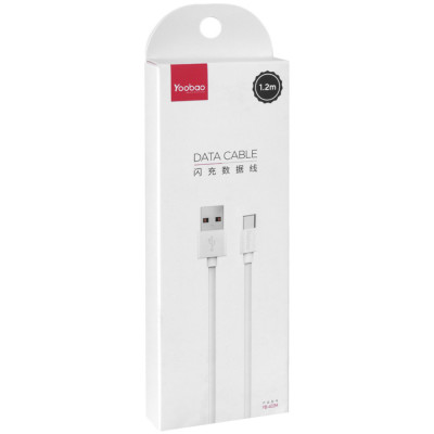 Купить Кабель USB C 2A (1.2m) Yoobao YB430C White Ц-000068141 - KMT5