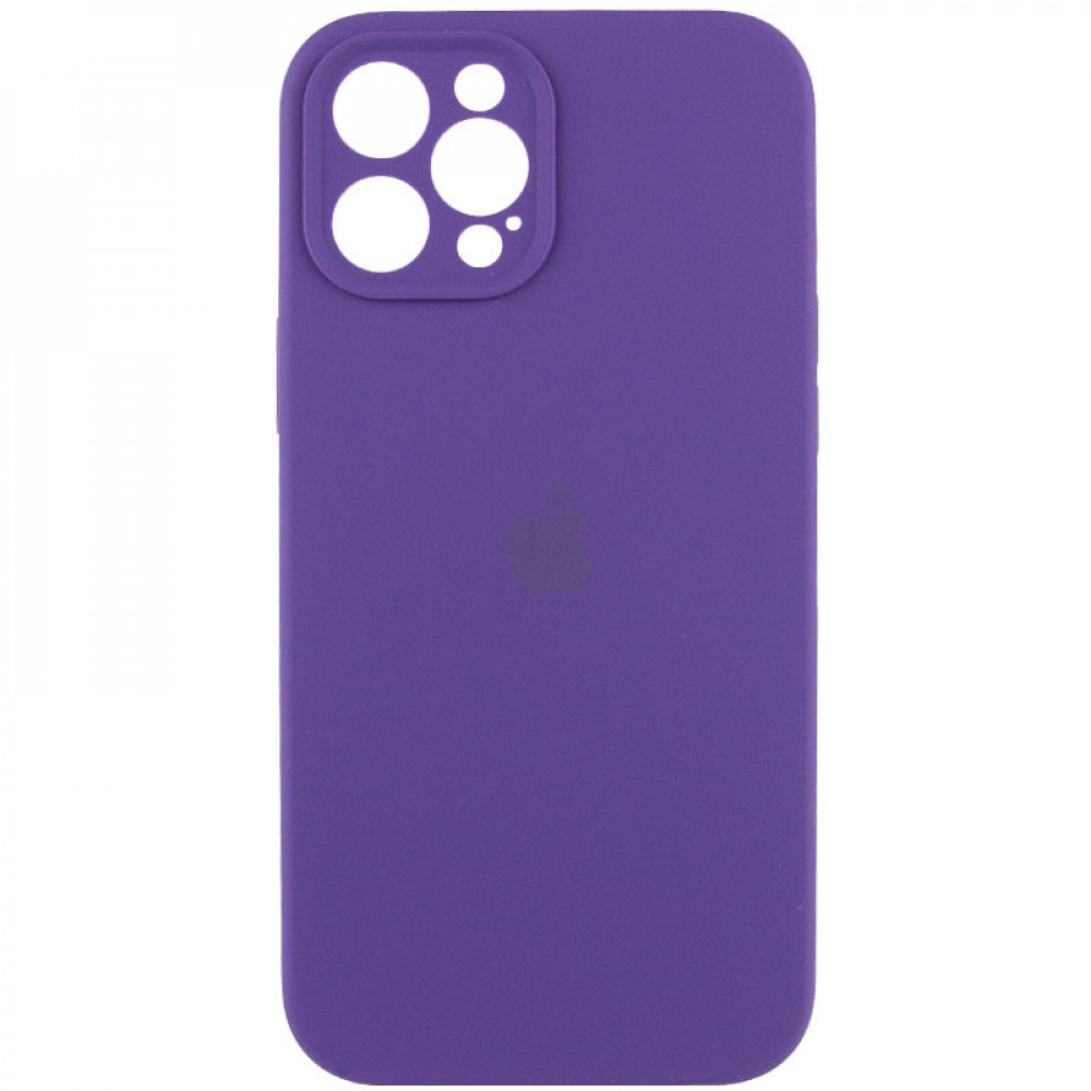 Original Silicone Case with protective camera iPhone 14 Pro — Deep Purple (71)