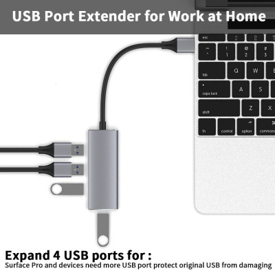 Купить USB C HUB To 4 USB 4 PORT HUB 3.0 Ц-000081352 - KMT5
