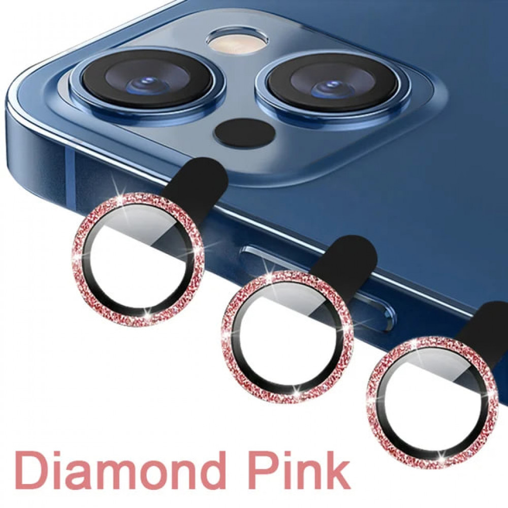 Camera Glass Diamond Crumb iPhone 15 Pro/15 Pro max — Pink