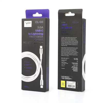 Купить Кабель USB C to Lightning 27W PD (1m) Veron CL06 Silicon Ц-000073287 - KMT5