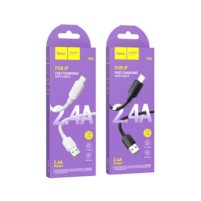 Купить Кабель Lightning 2.4A (1m) Hoco X96 &mdash; White Ц-000080589 - KMT5