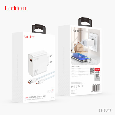 Купить Home Charger | 67W | PD | USB C Cable (1m) &mdash; Earldom ES-EU47 Ц-000083379 - KMT5