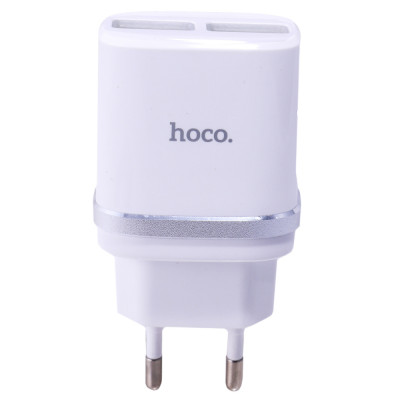 Home Charger | 2.4A | 2U — Hoco C12 White