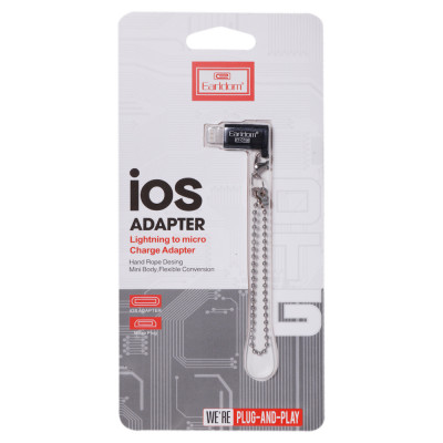 Купить Adapter Lightning To Micro Earldom ET-OT08 Black Ц-000051489 - KMT5