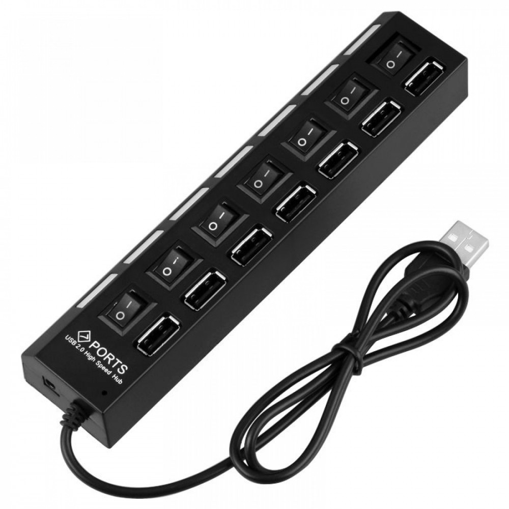 USB HUB — Power Button ; USB 2.0 To 7 USB