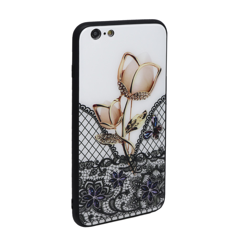 Case + Glass TPU Case — iPhone 6 Plus — Flowers