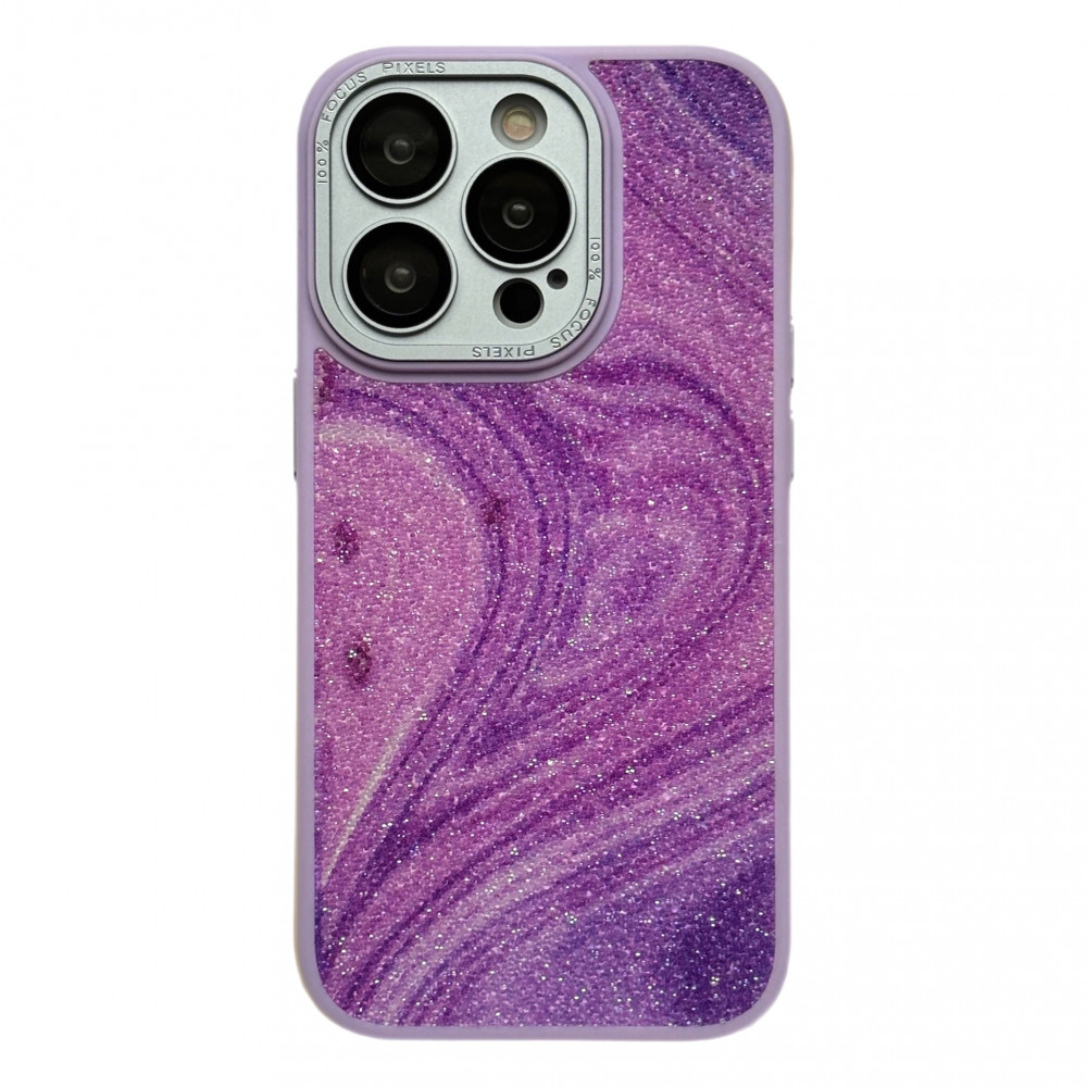 Glitter Marble Case iPhone 13 — Lilac