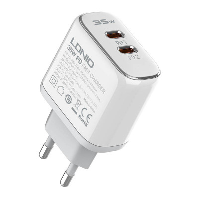 Купить Home Charger 35W 2C Ldnio A2528C White Ц-000075831 - KMT5