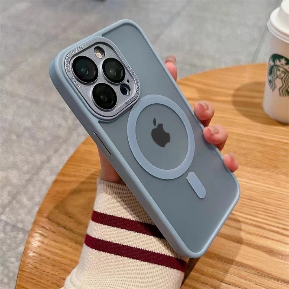 Protective Camera Matte Clear Case With MagSafe iPhone 15 Pro — Sierra Blue