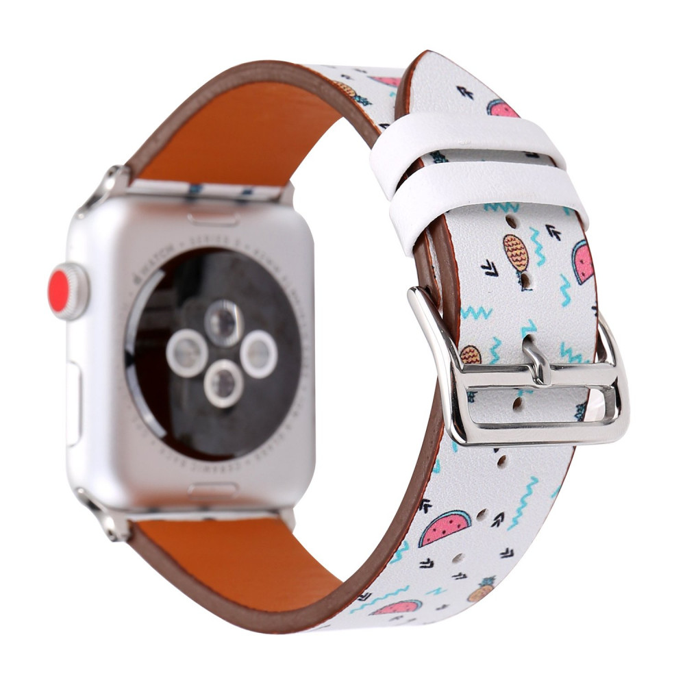 Ремінець Leather Series Flower Pattern Apple Watch 38 mm 40 mm 41 mm — Fruit Flamingo