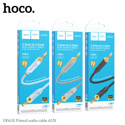 Купить Cable Aux (1m) &mdash; Hoco UPA30  &mdash; Black Ц-000080526 - KMT5