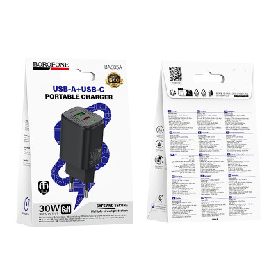 Купить Home Charger 30W PD QC3.0 Borofone BAS85A Ц-000083442 - KMT5