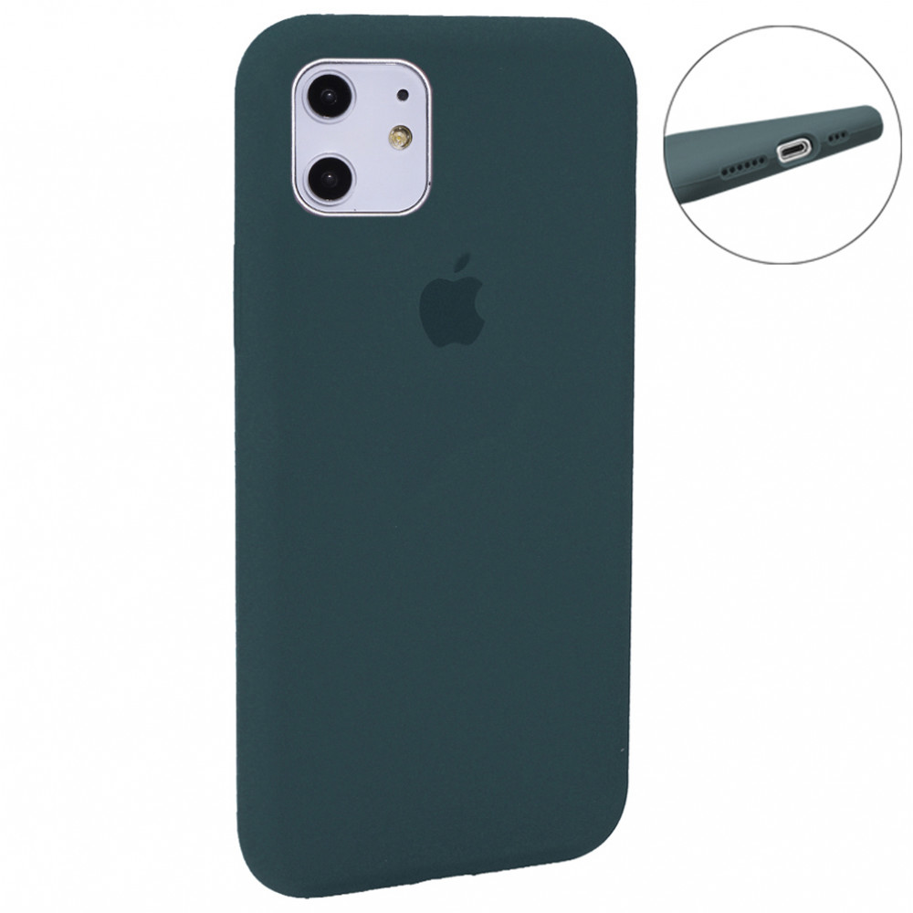 Original Silicone Case Full Size iPhone 11 — Pine Green (64)