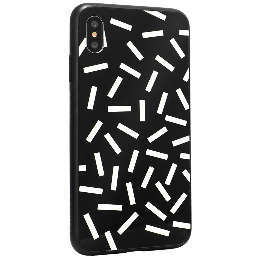 Glass with print TPU Case iPhone 7 — Black