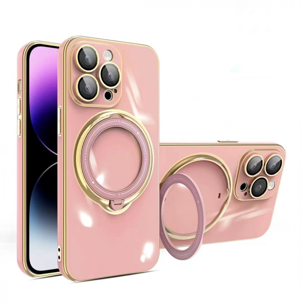 Golden Ring TPU Case iPhone 11 — Pink