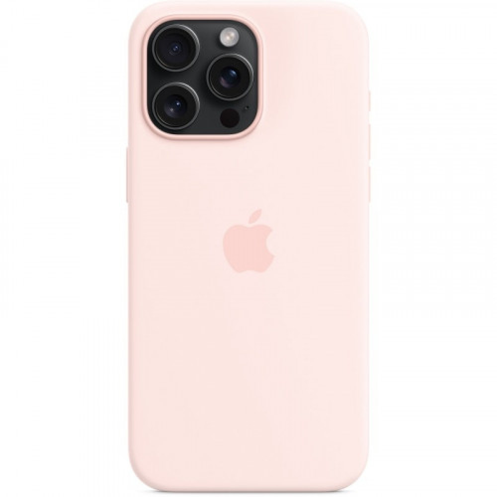 Silicone Case With Magsafe iPhone 15 Plus — Light Pink