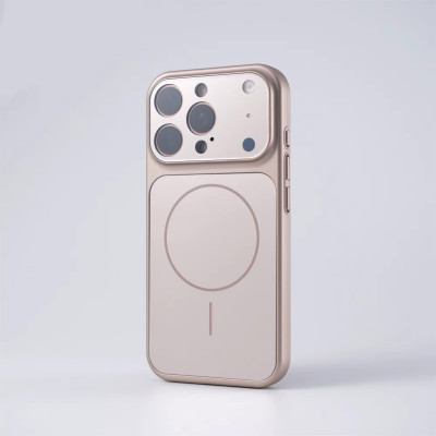 AG Glass Case With MagSafe &mdash; iPhone 15 Pro Max &mdash; Desert Gold