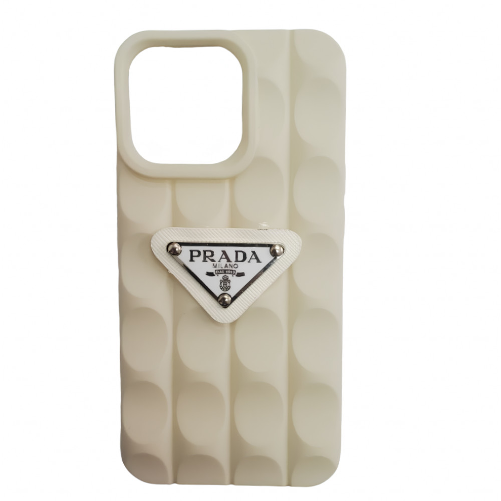 Prada TPU Case iPhone 15 6.1" — White