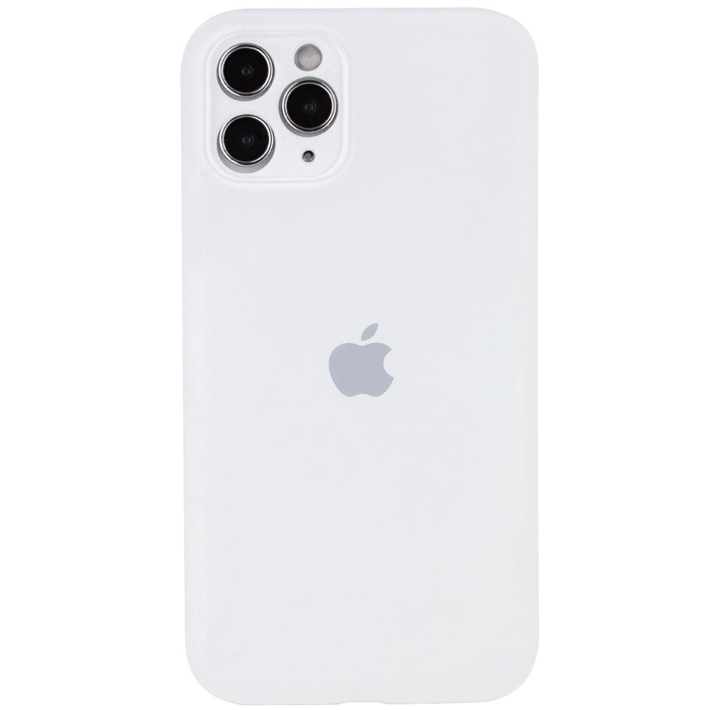 Original Silicone Case with protective camera iPhone 12 Pro — White (9)