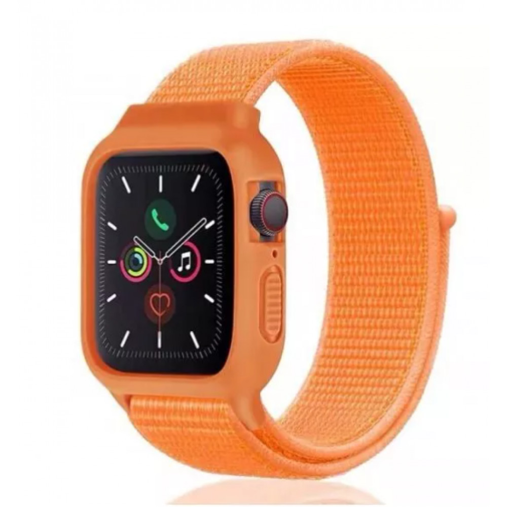 Ремінець Nylon with protective case — Apple Watch 42 mm | 44 mm | 45 mm | 49 mm — Orange