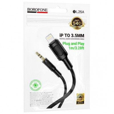 Купить Cable Aux to Lightning (1m) &mdash; Borofone BL25A IP Ц-000082478 - KMT5