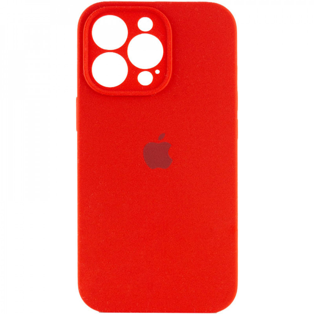 Original Silicone Case with protective camera iPhone 14 Pro Max — Red (14)