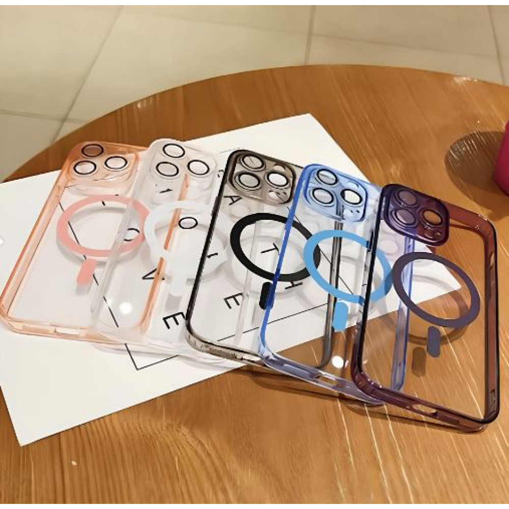 Clear Magnetic TPU+PC Case iPhone 16 Pro — Transparent