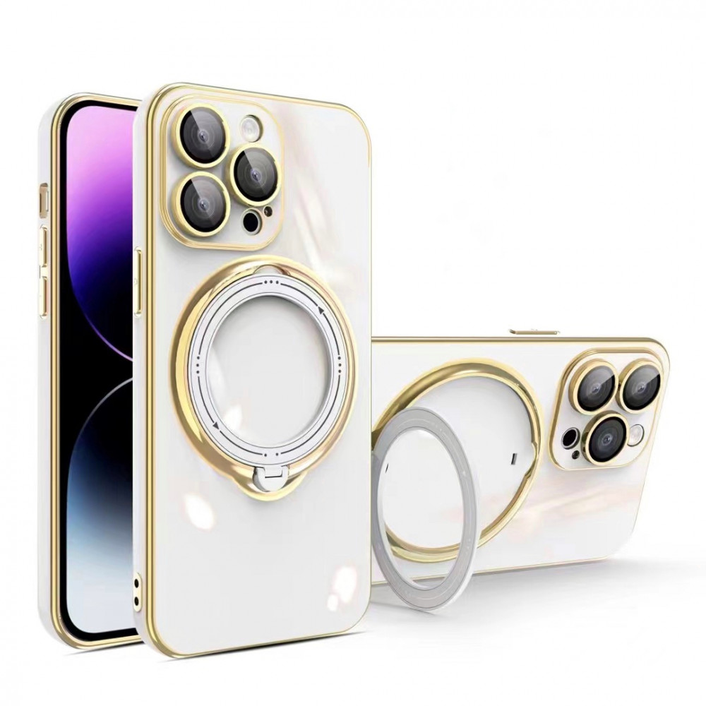 Golden Ring TPU Case iPhone 13 Pro Max — White