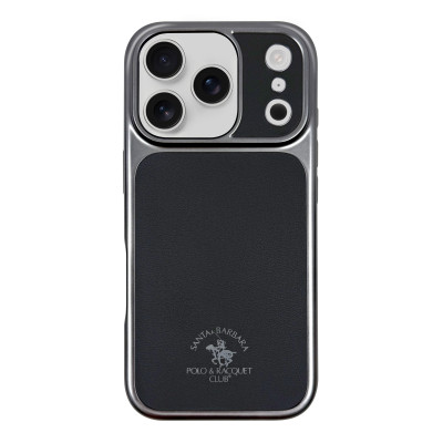 Polo Lucas Leather Case iPhone 17 Pro Max &mdash; Silver