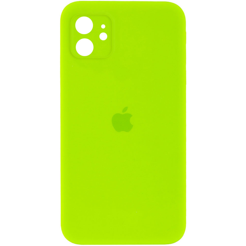 Original Silicone Case with protective camera iPhone 16 Pro Max — Neon Green (60)