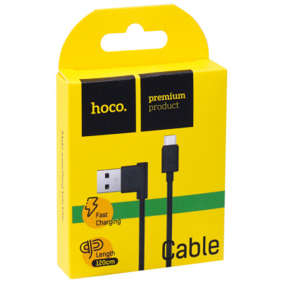 Купить Кабель Micro 2A (1.2m) Hoco UPM10 L-shape &mdash; Black Ц-000056699 - KMT5