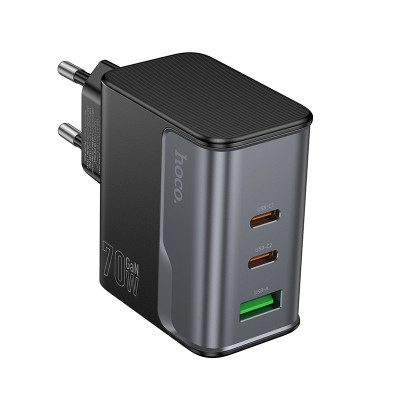 Home Charger 70W 2PD QC 3.0 Hoco CS75A &mdash; Black