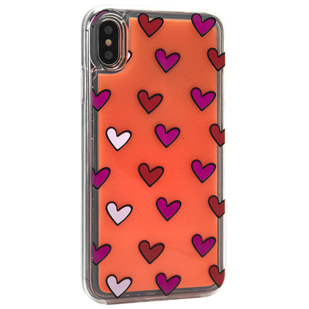 Liquid Glow Night With Print TPU Case SamsungA20 2019 — Hearts