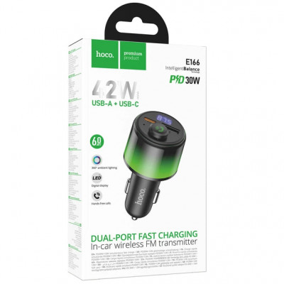 Купить Fm Transmitter MP3 | Car Charger | 3.0A | PD42W | 1U &mdash; Hoco E166 Ц-000083837 - KMT5