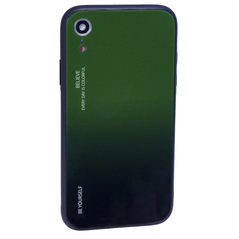 Gradient Glass Case iPhone Xr — Green