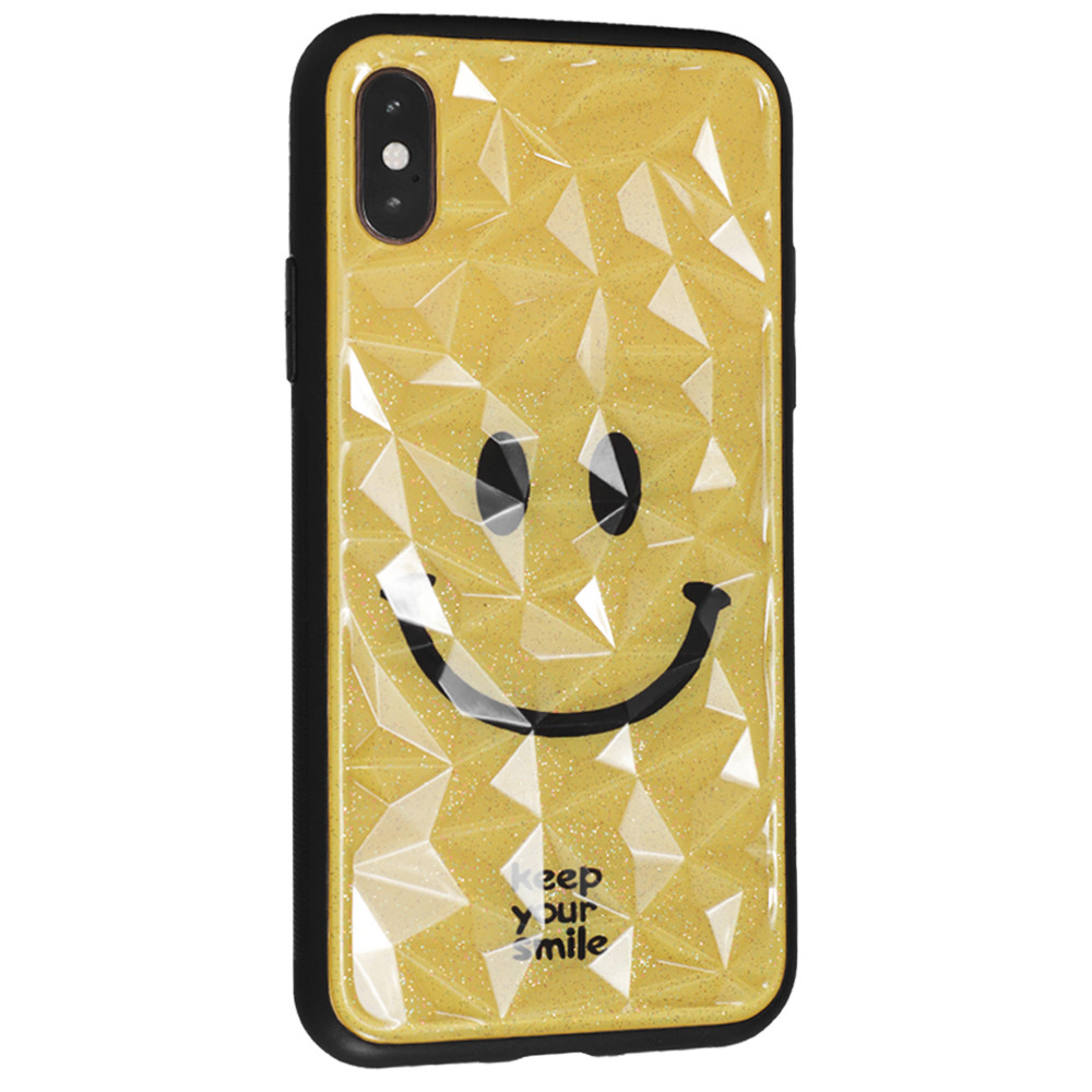 Romb Glass With Print TPU Case — iPhone 7; iPhone 8  — Smile