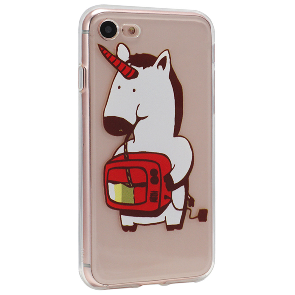 Cartoon Series TPU Case iPhone 7 ; 8 — Unicorn