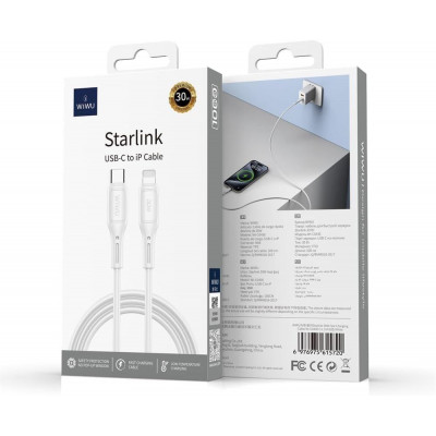 Купить Кабель USB C to Lightning WiWU StarLink Wi-C043E C-L Ц-000081703 - KMT5