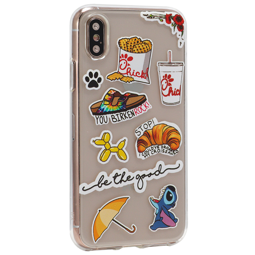 Stickers Series TPU Case iPhone XS Max — Design 7