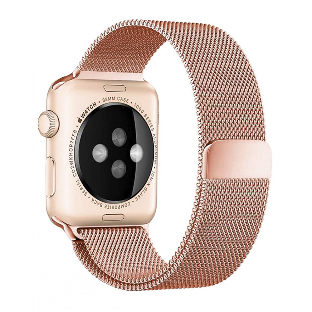 Ремінець Milanese Loop Apple Watch 38 mm 40 mm 41 mm Rose Gold