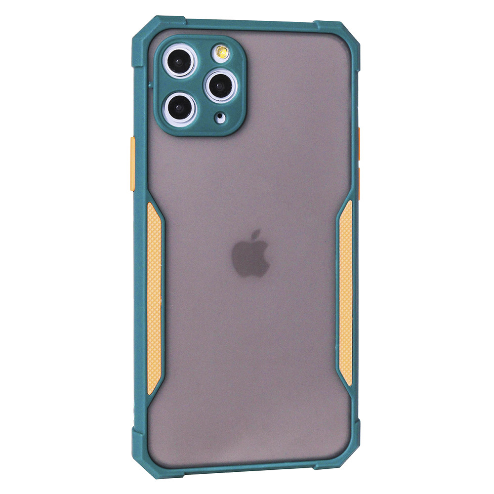 Matte TPU Plastic Case with frame  — iPhone 11 Pro — Green