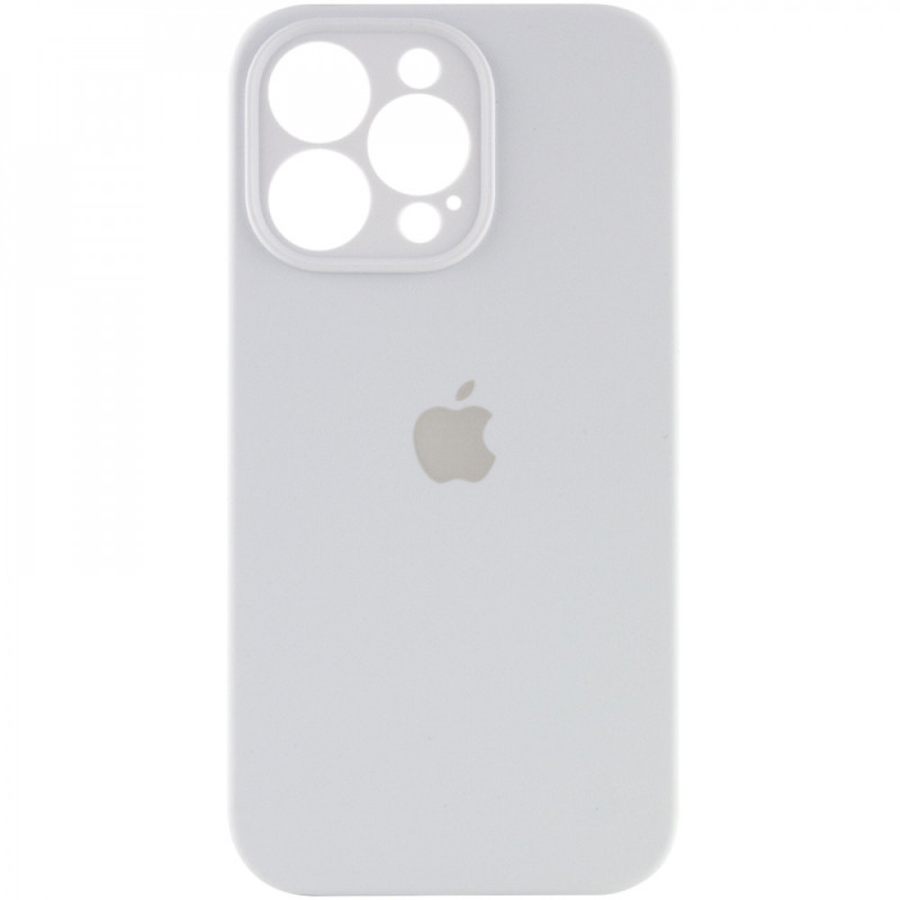 Original Silicone Case with protective camera iPhone 14 Pro Max — White (9)