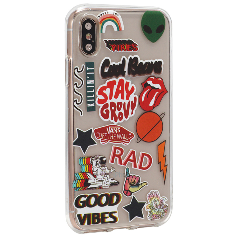 Stickers Series TPU Case iPhone XS Max — Design 2