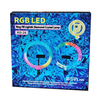 Купить Лампа Кольцевая RGB LED (26 cm) 3D-26 Ц-000073805 - KMT5